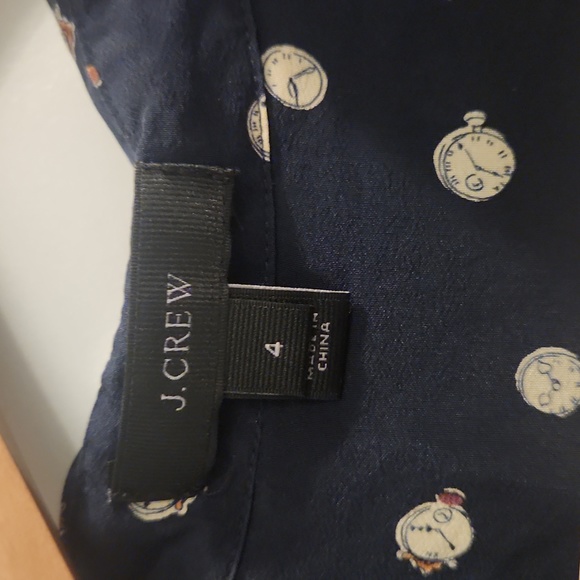 J Crew Silk Clock Detail Blouse - Picture 3 of 3